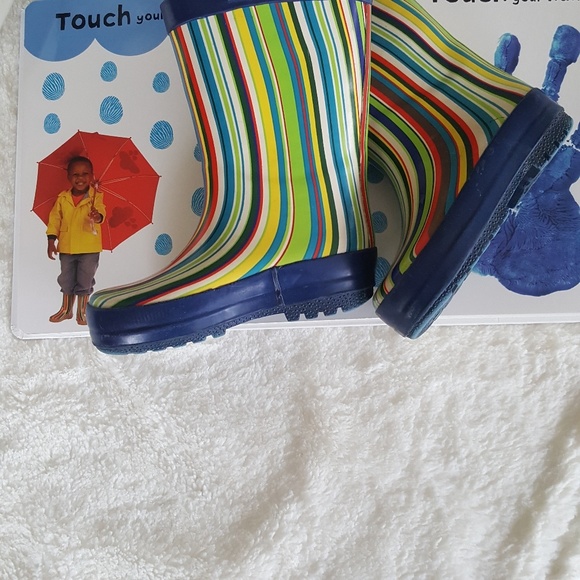 Pluie Pluie Candy Stripe Rain Boots Size 3 - Picture 5 of 6
